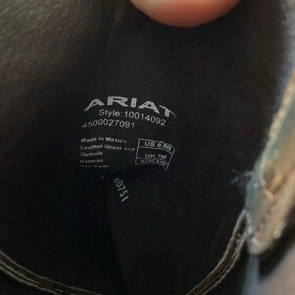 Brown Floral Ariat Cowboy Boots Size 9.5 - Picture 8 of 8